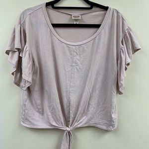 blush pink tie t-shirt
